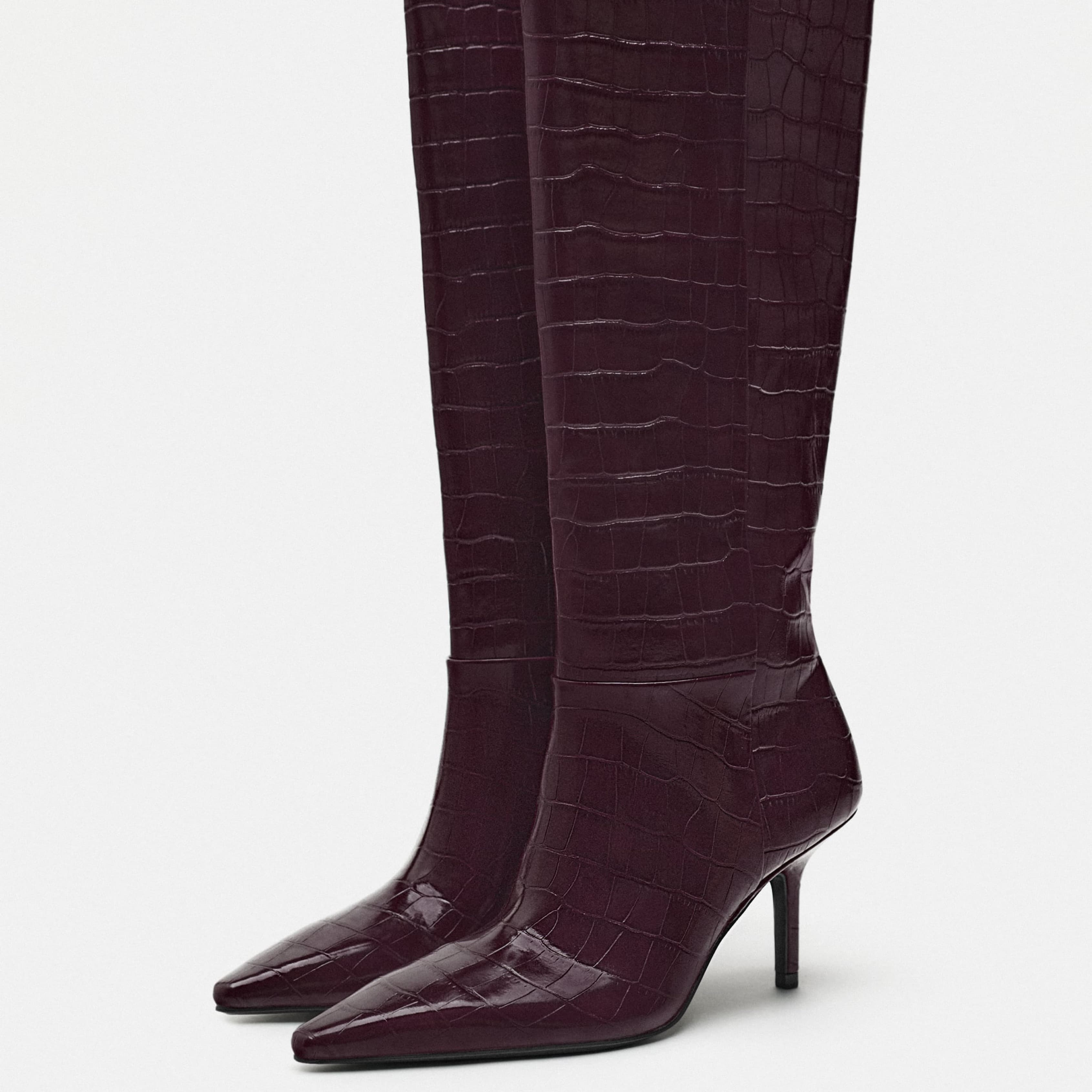 Zara Heeled Knee High Boots - Image 2