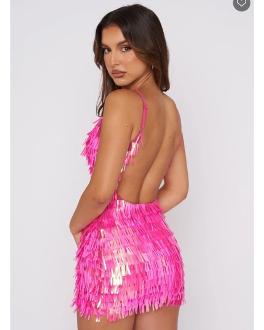 White Fox Freakum Mini Dress Hot Pink - Image 2