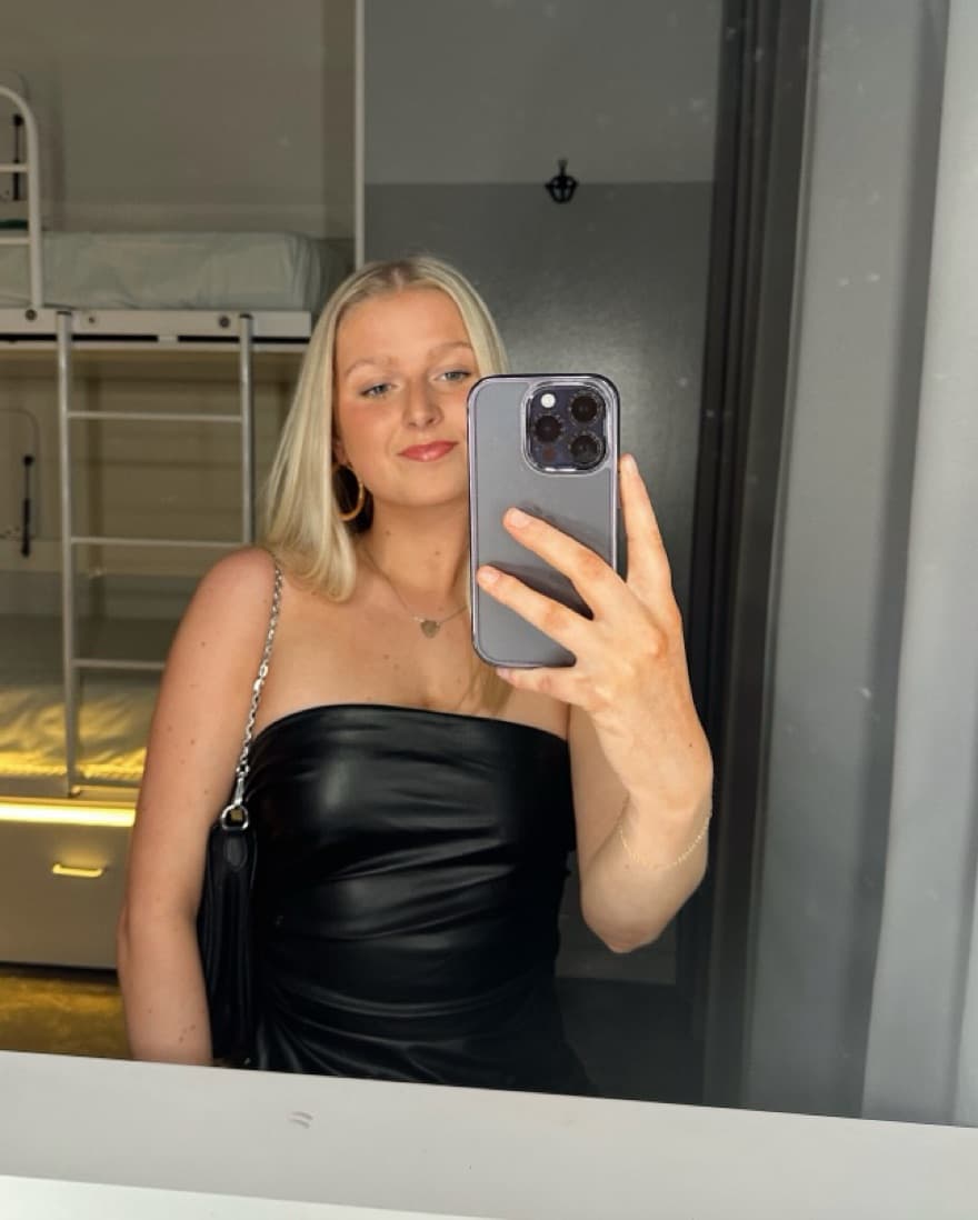 Zara Strapless Faux Leather Mini Dress - Image 3