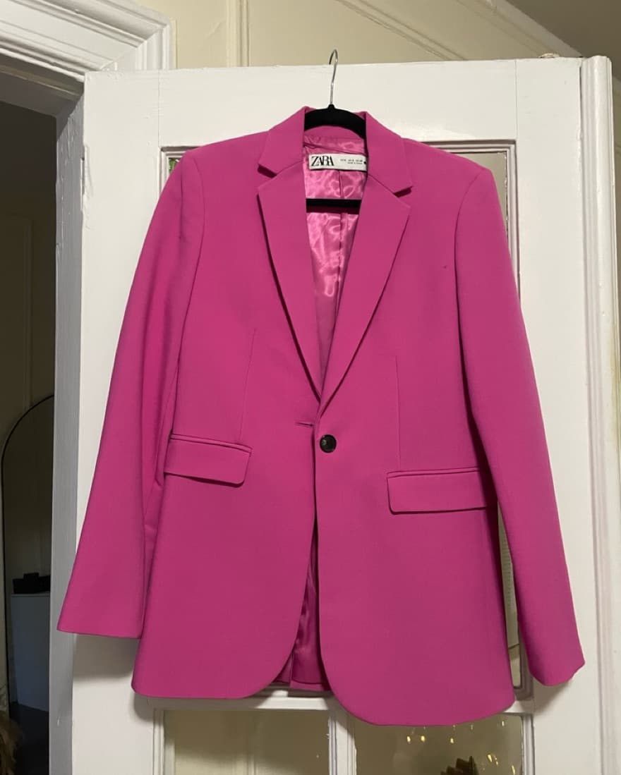 Vibrant Fuchsia Zara Pink Blazer - Image 4