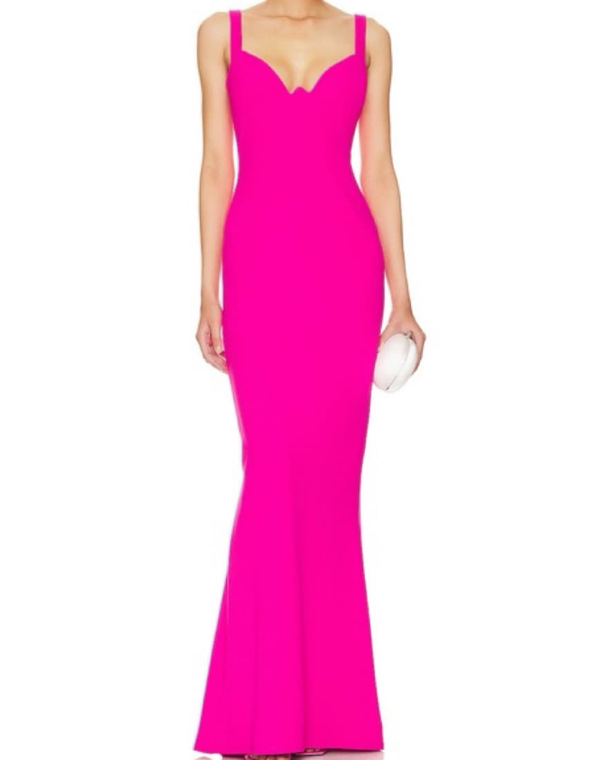 Long Hot Pink Dress - Image 1