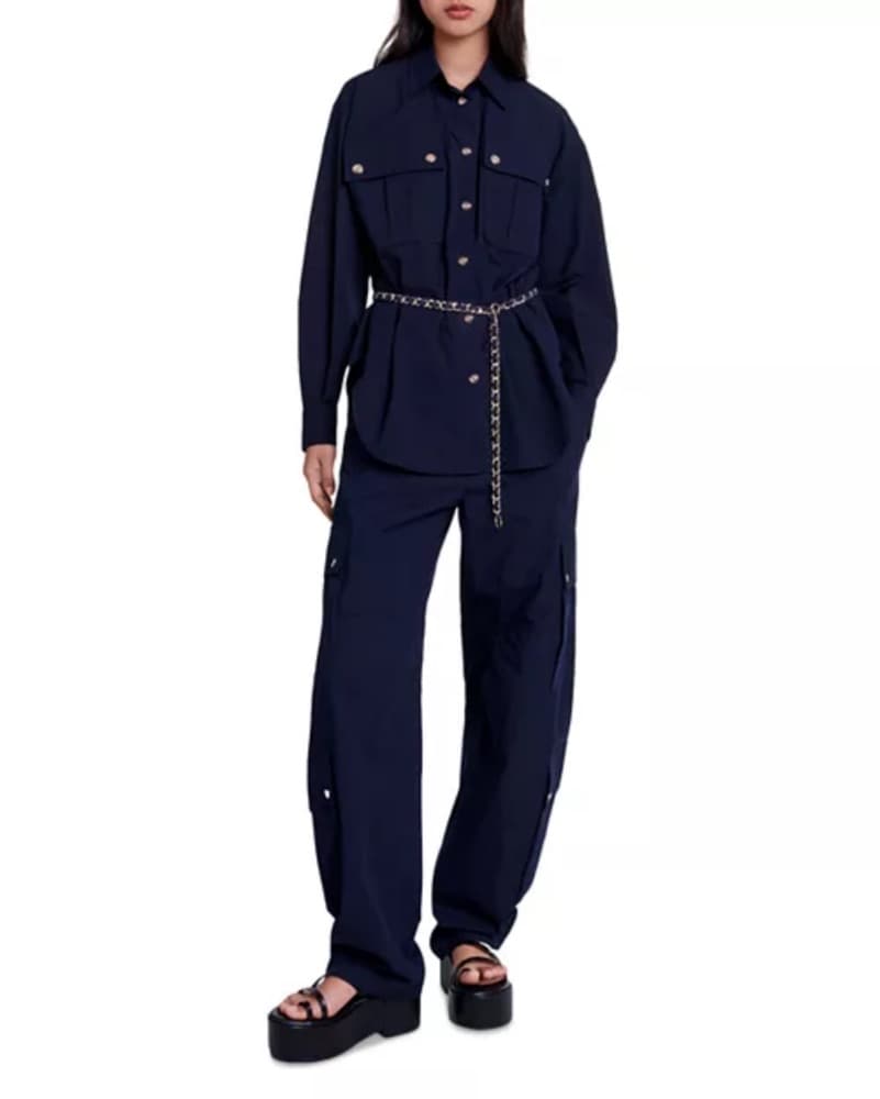 Maje Cipekkan Belted Shirt - Image 2