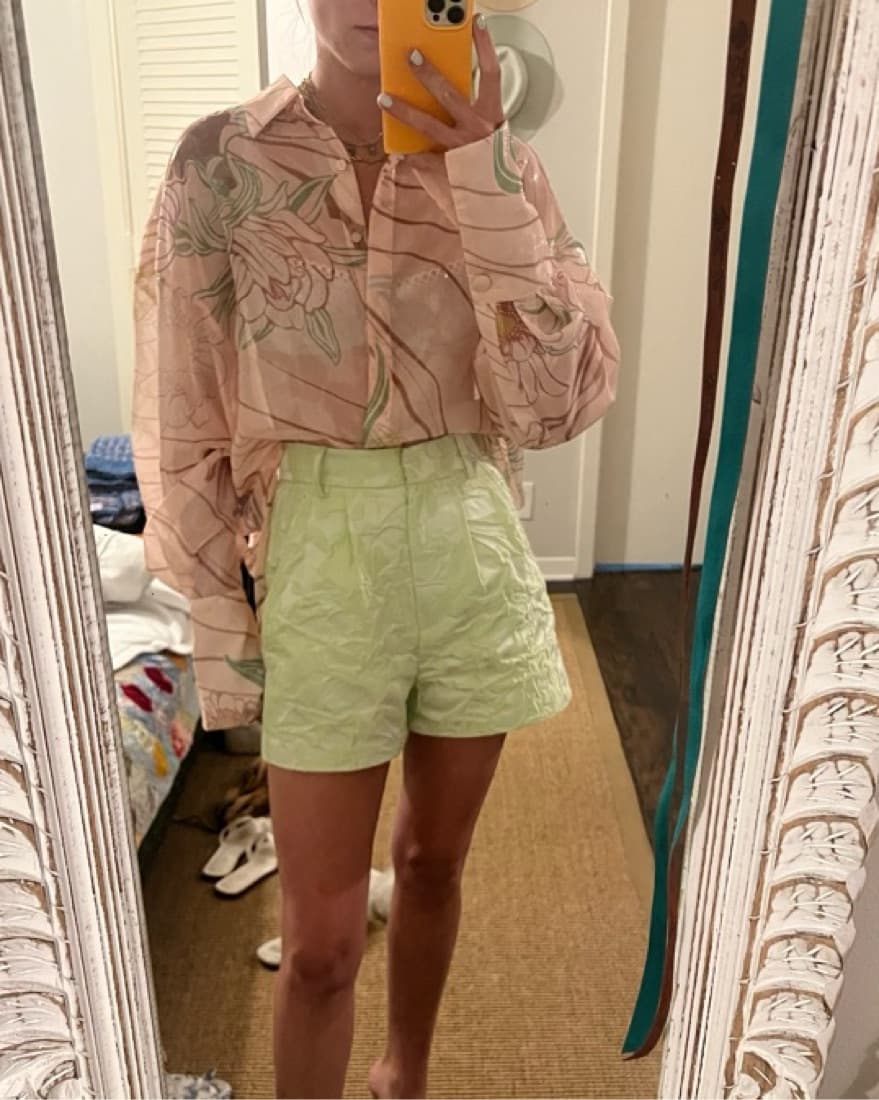 Amanda Uprichard Jane Shorts In Cucumber - Image 4