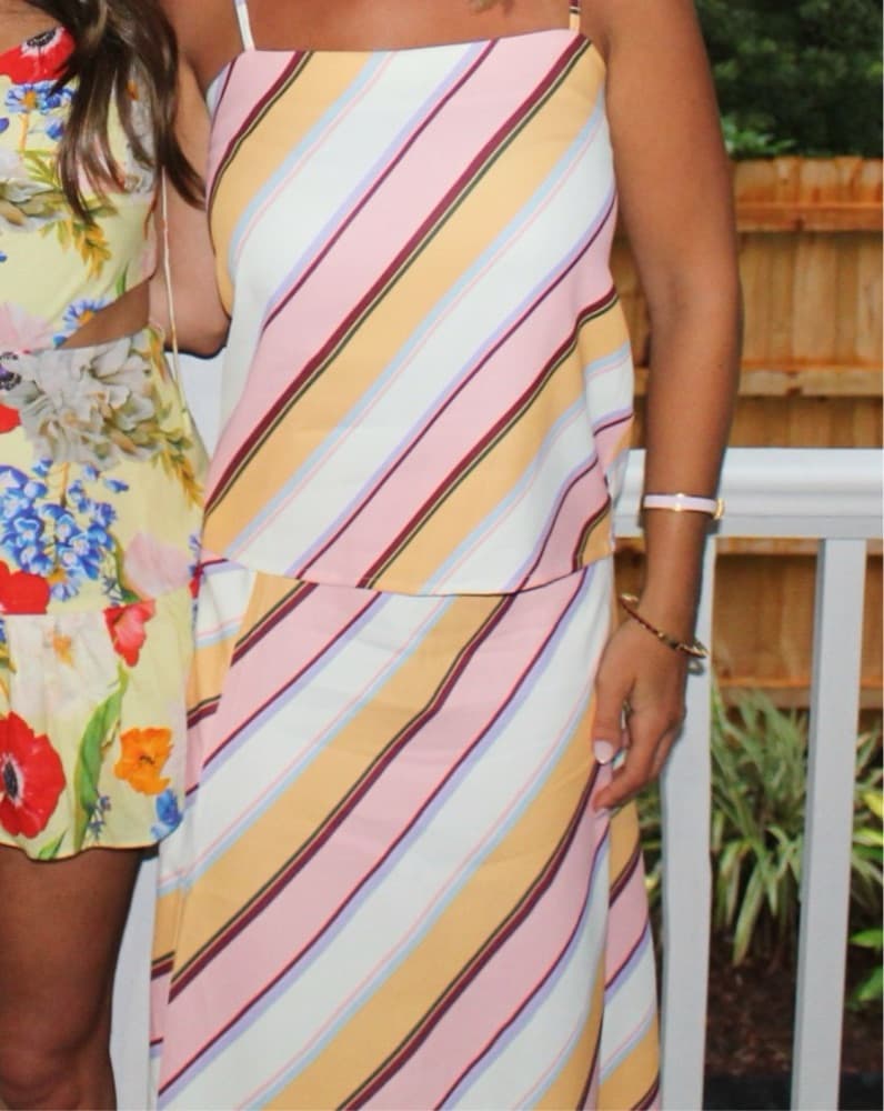 striped matching skirt set - Image 2