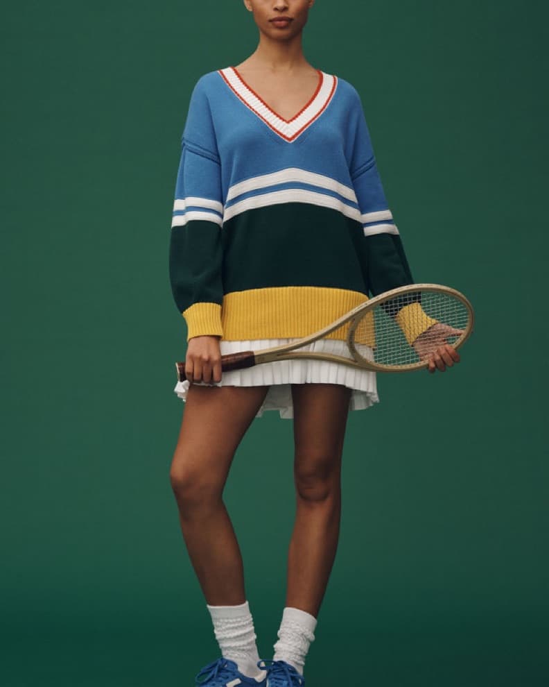 Long-Sleeve Twofer Mini Dress - Image 1