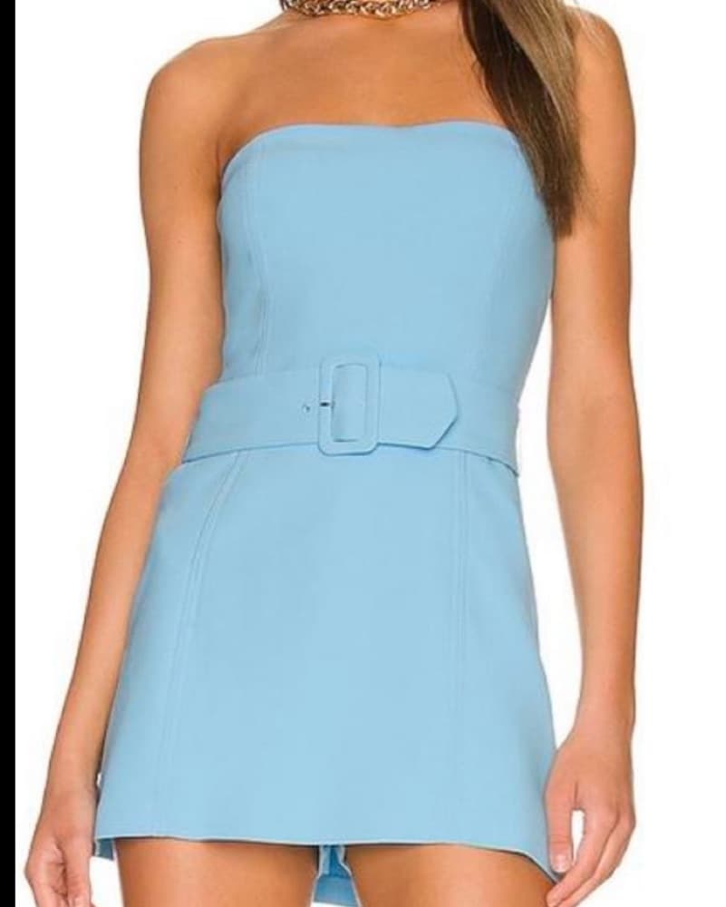 Amanda Uprichard Mini Dress in pacific - Image 1
