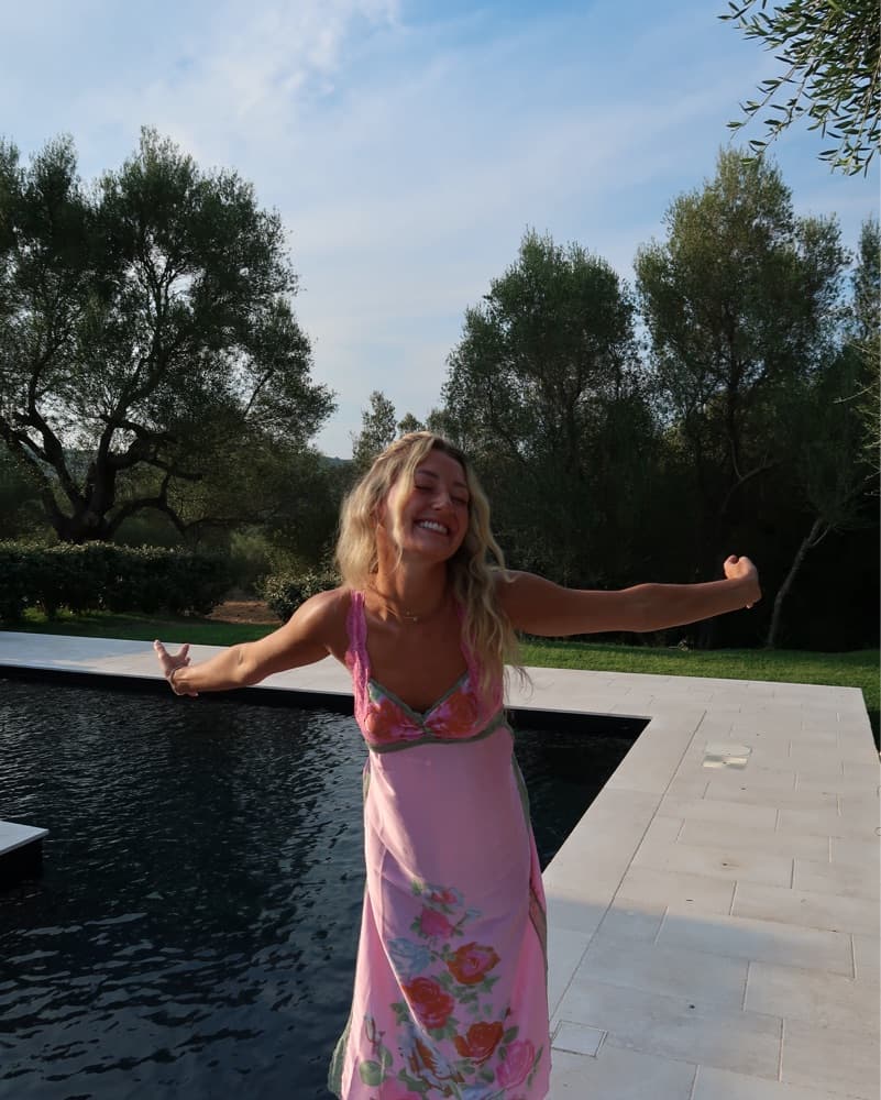 Free People: Pink Lace Maxi Slip Dress - Image 5