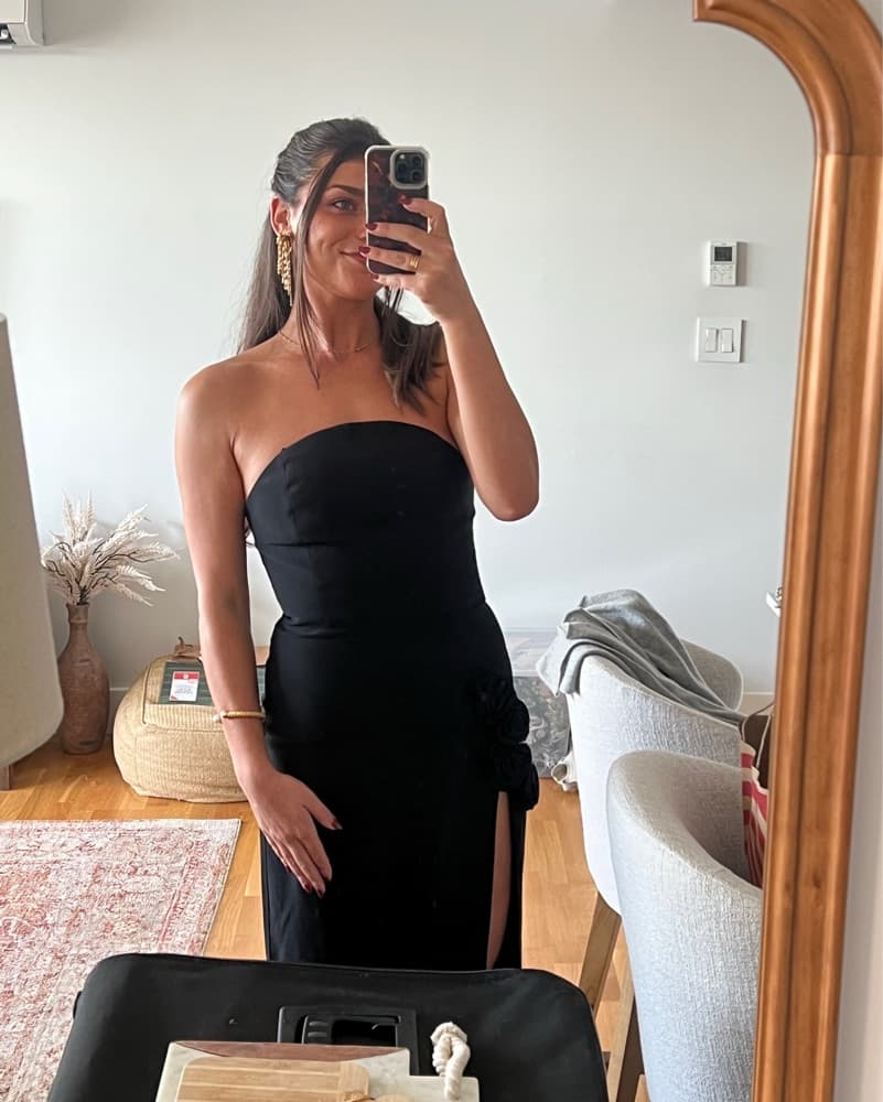 Black Strapless Gown - Image 2