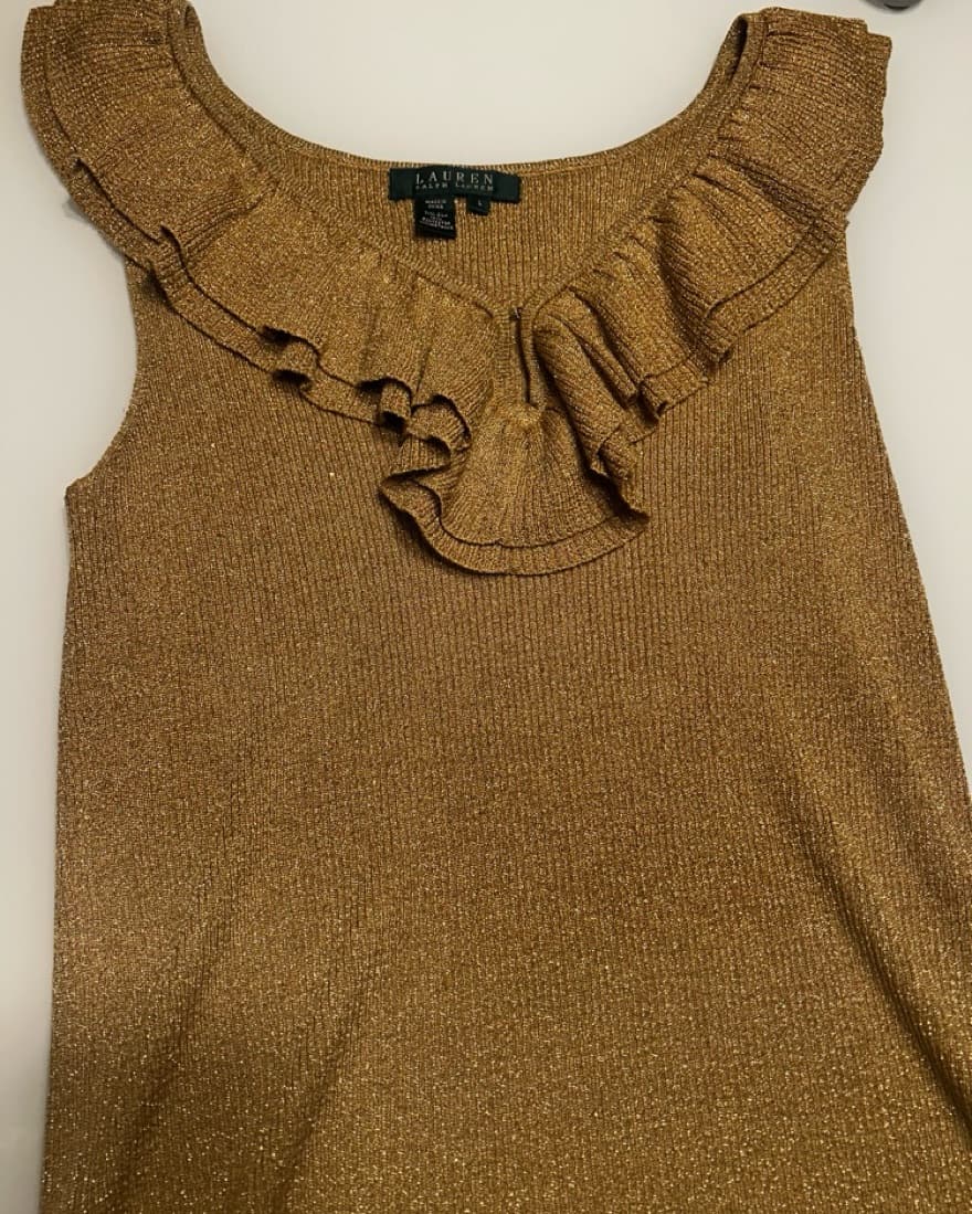 Vintage Ralph Lauren Metallic Top - Image 1