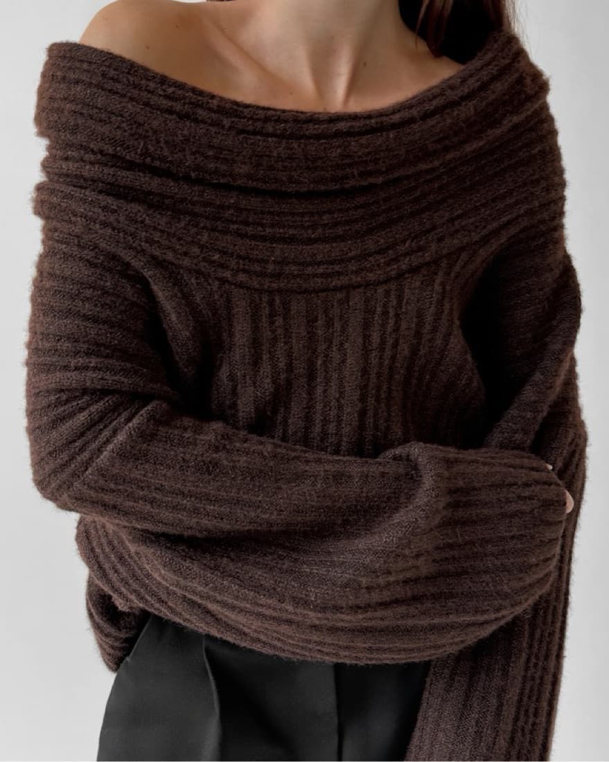 Oak & Fort Slouchy Off The Shoulder  - Image 3