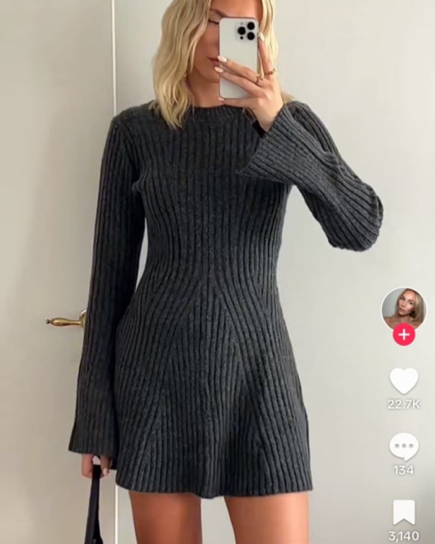 Viral H&M Sweater Dress - Sold Out - Image 1