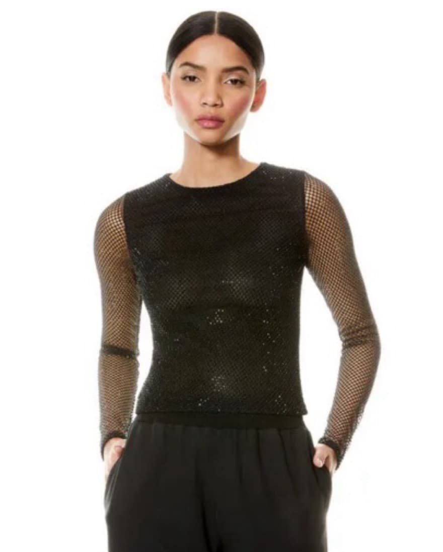 Alice + Olivia Sequin Crop Top - Image 1