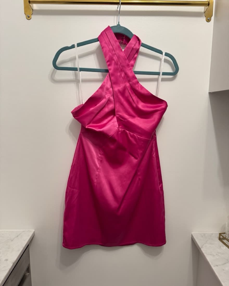 Revolve Samira Mini Dress in Hot Pink - Image 3