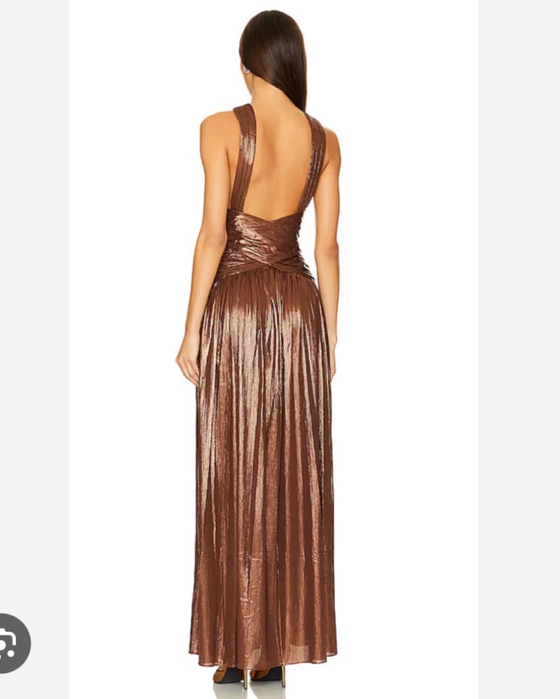 Retrofete Bronze Metallic Salem Gown - Image 2
