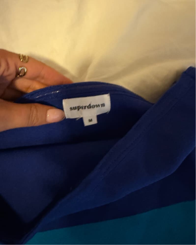 Superdown Perla Ombre Mini Dress In Blue - Image 4