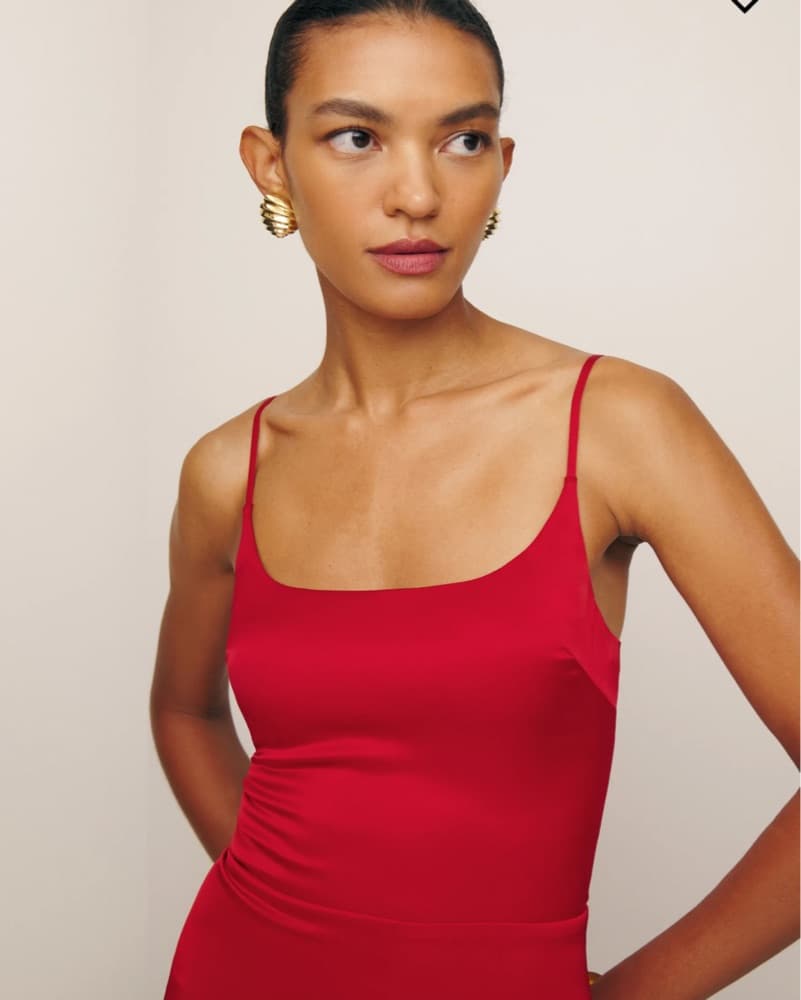 Reformation Nasha Dress Size 8 Cherry - Image 3