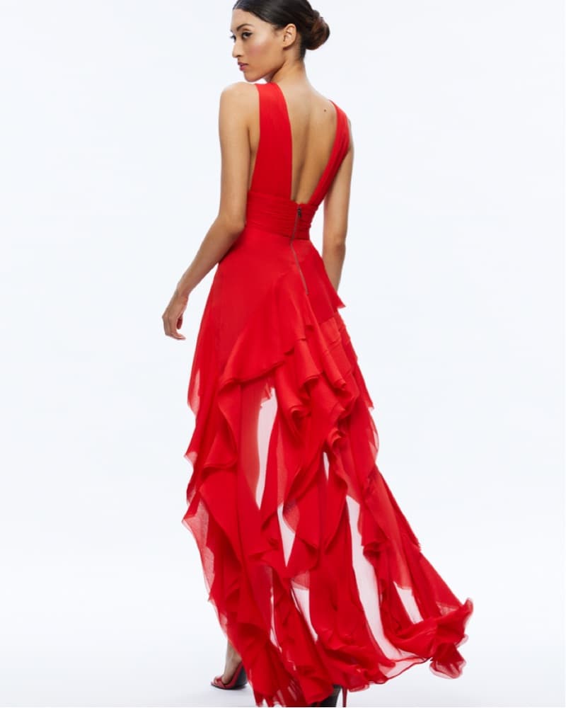 Red Dress - Alice & Olivia - Image 3
