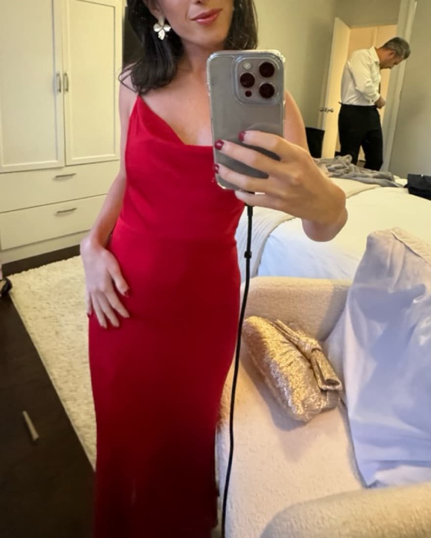 Red Intermix Dress - Image 3