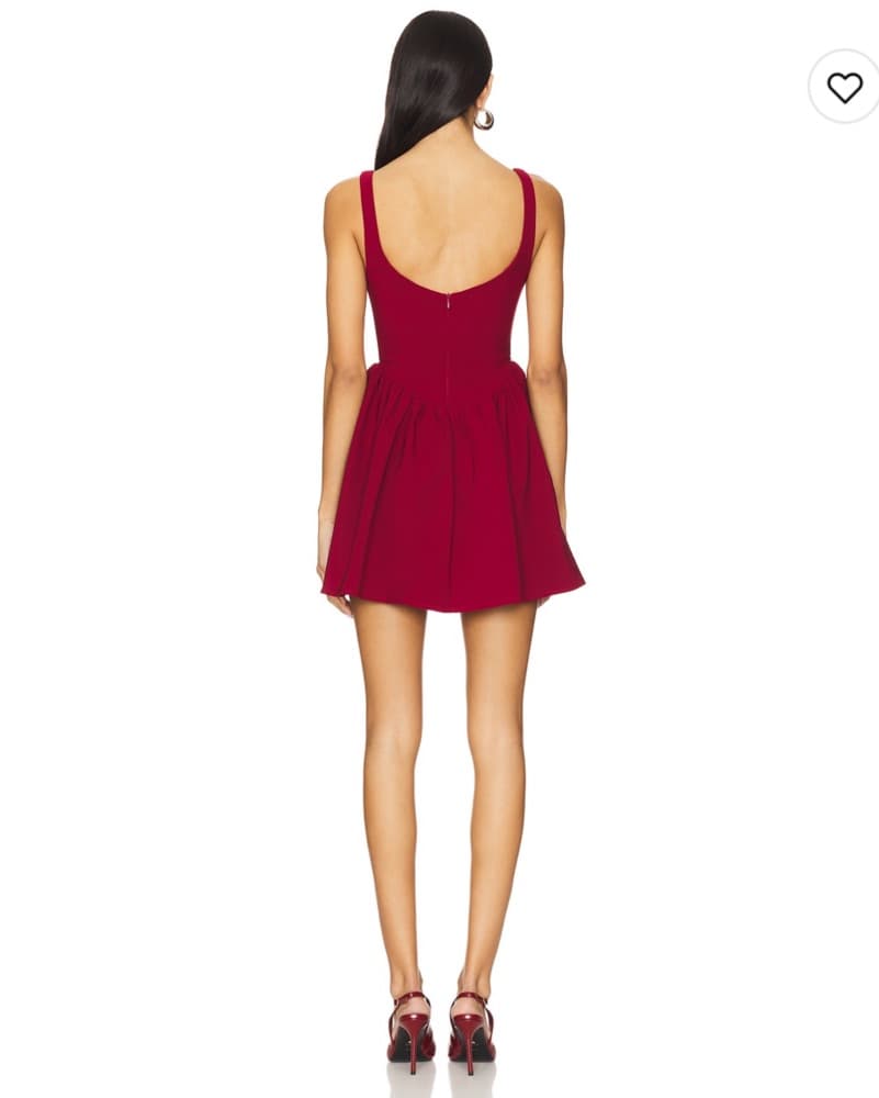More To Come Lorena Mini Dress Oxblood - Image 3