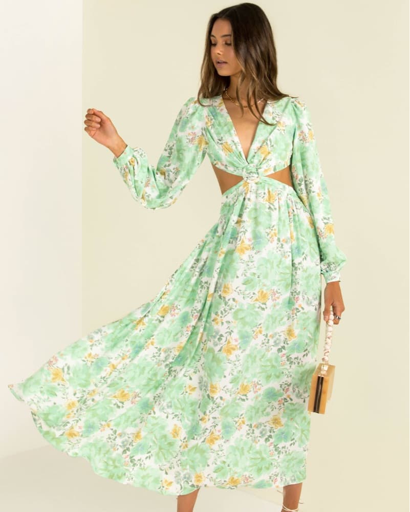 Vibrant Floral Wrap Maxi Dress - Image 2