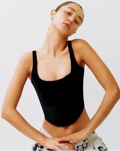 With Jean Black Velvet Corset - Image 2