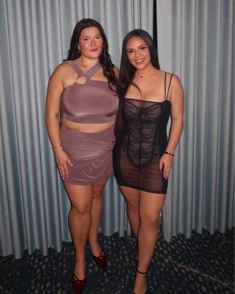 White Fox Black Mesh Lace Dress - Image 2