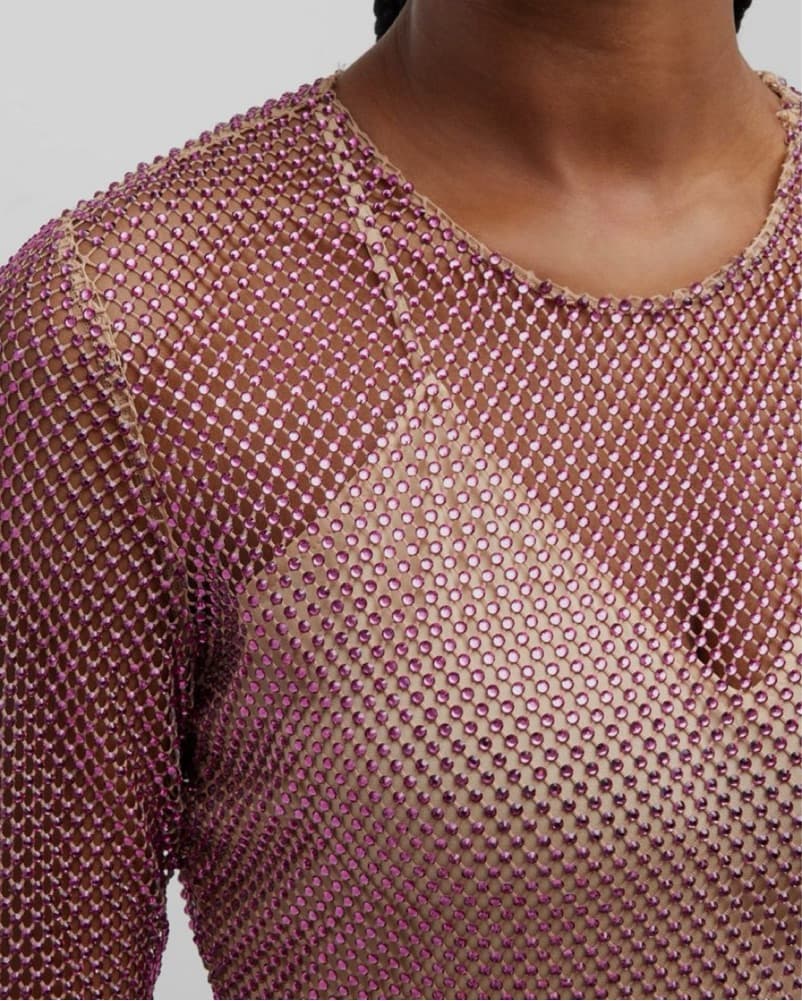 Stella McCartney Pink Netted Sheer  - Image 5
