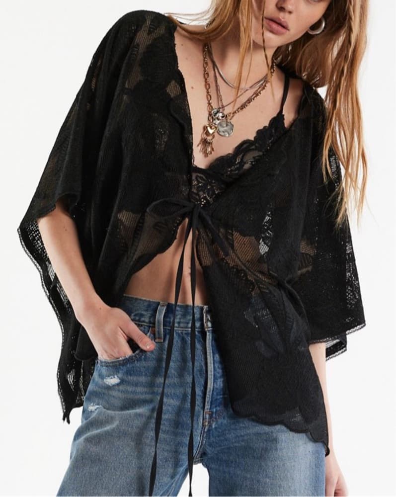 Free People Tie Front Shirt  - Image 1
