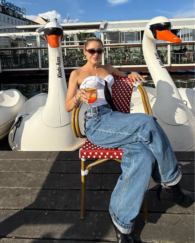 Retro Chic Denim Jumpsuit - Image 1