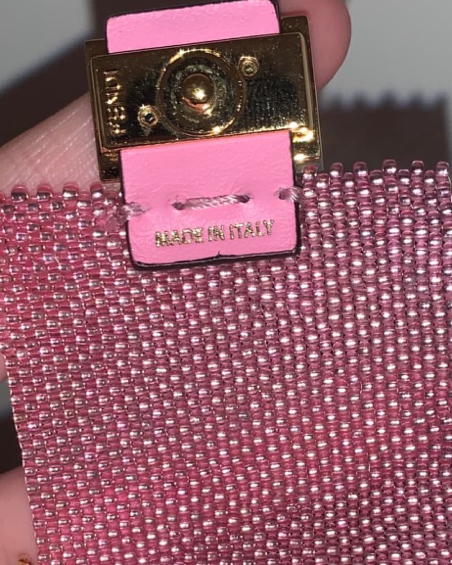 Fendi Lambskin Beaded Mini Pico Baguette - Image 5