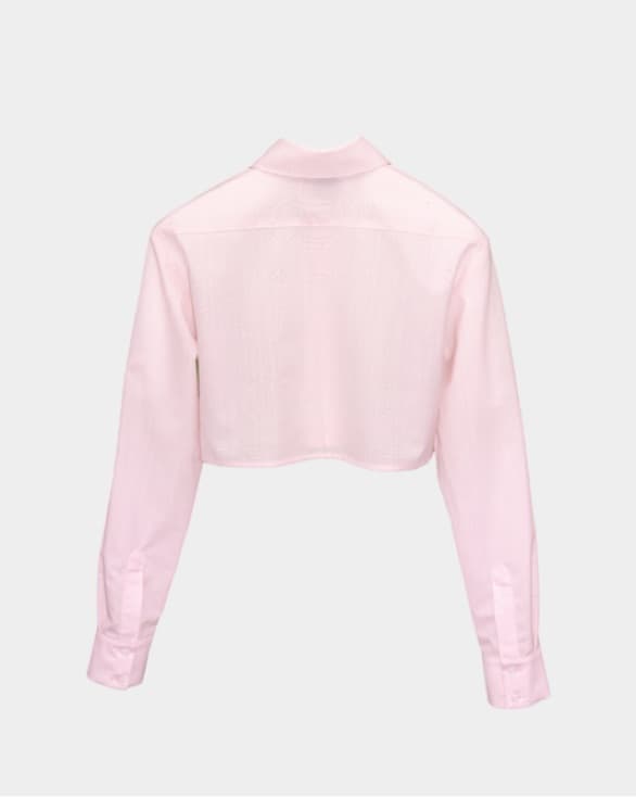 Coperni Pink Button Up Crop top - Image 5