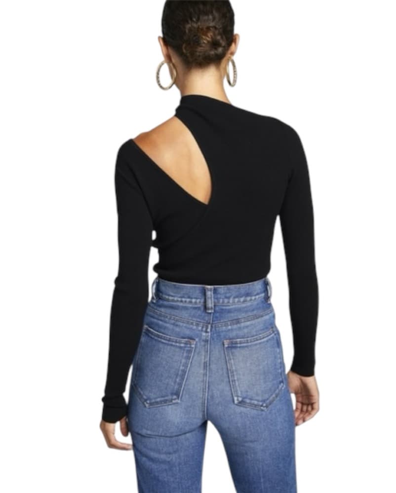 ALC black Cutout turleneck knit top - Image 3