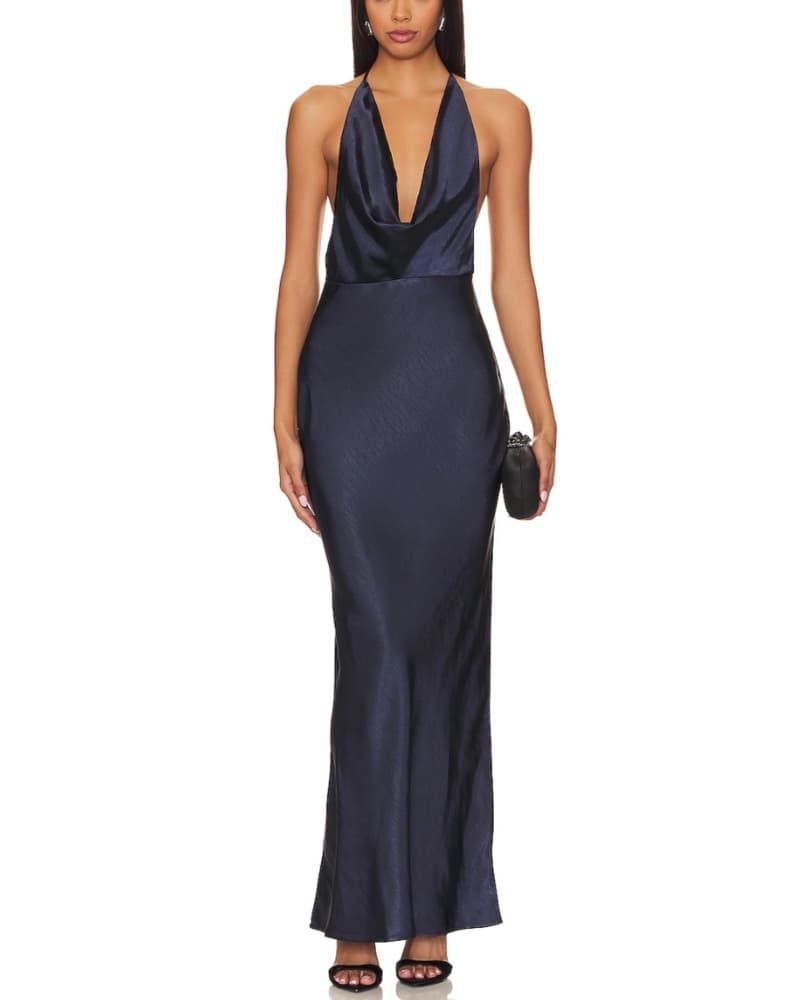 Posey Maxi Dress In Navy - Image 1