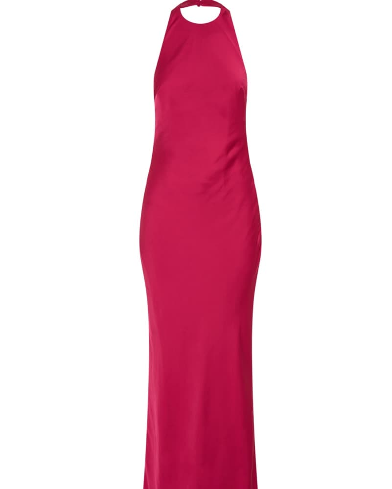 MESHKi Rinna Satin Halter Maxi - Image 4