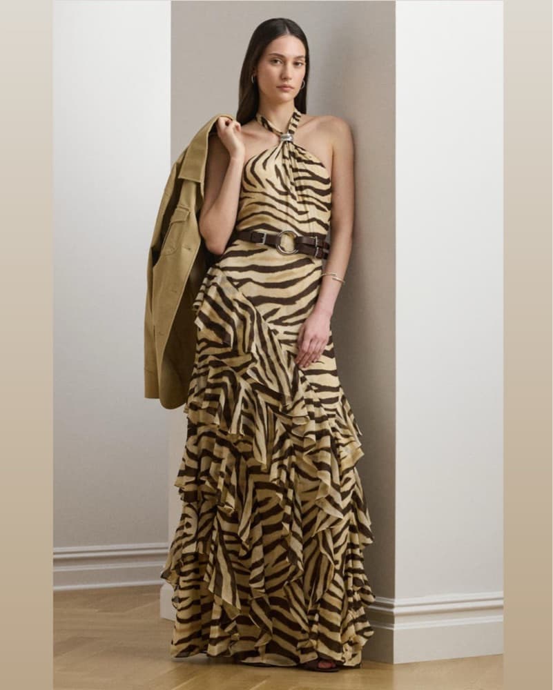 Ralph Lauren Zebra Print Maxi Dress - Image 5