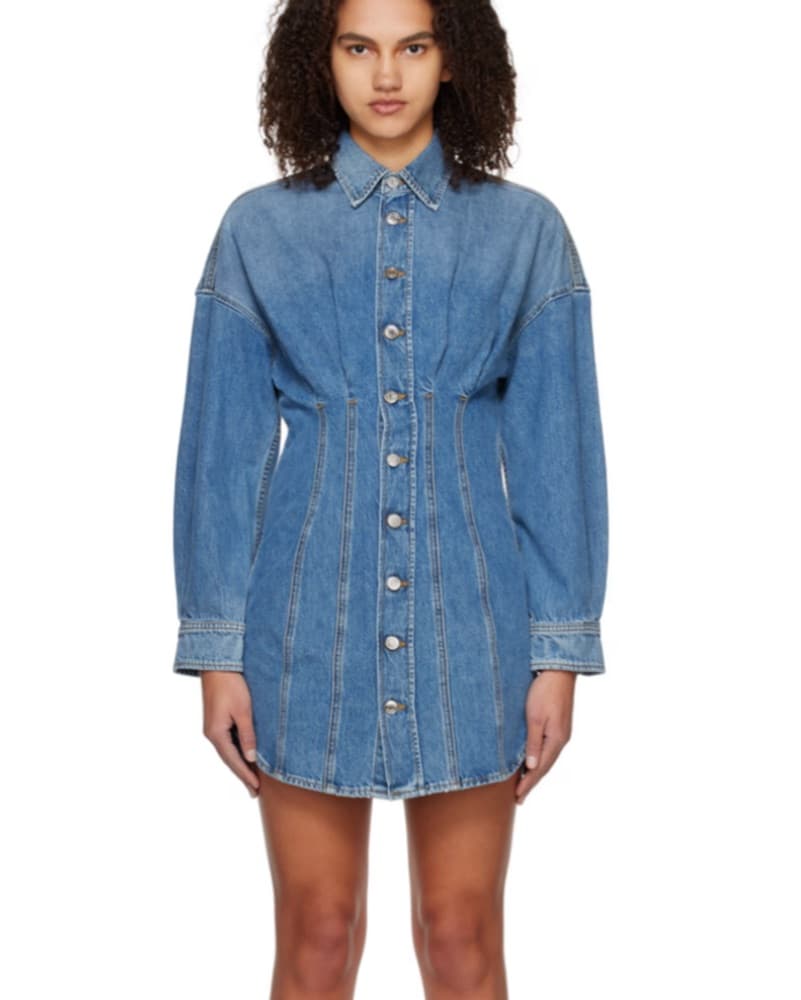 GRLFRND Denim Corset Shirt Dress - Image 1