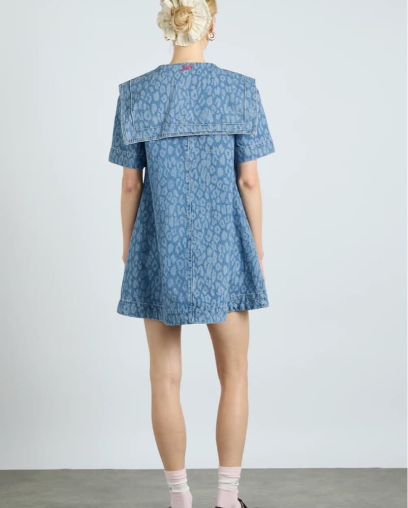 Damson Madder Denim Dress - Image 3
