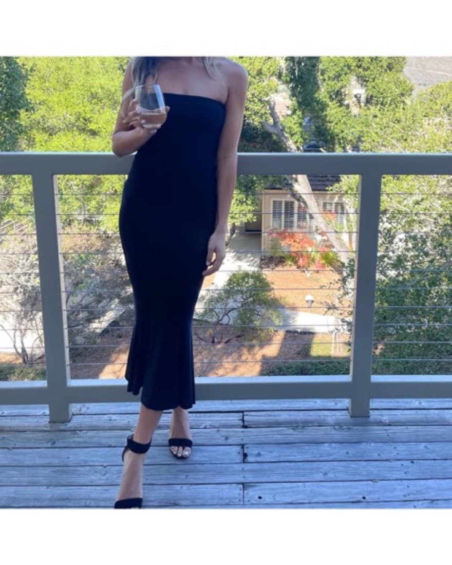 Strapless Fishtail Midi Dress - Image 5