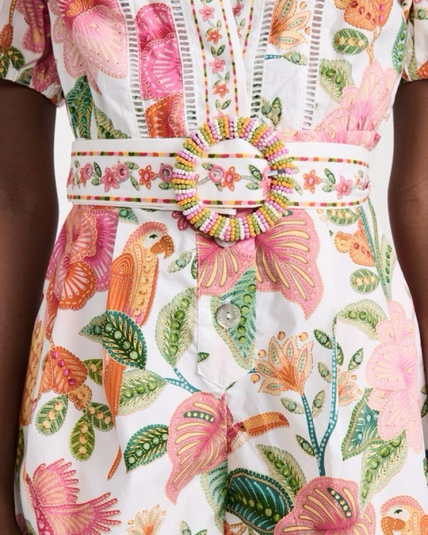 Farm Rio Off White Macaw Bloom Romper - Image 2