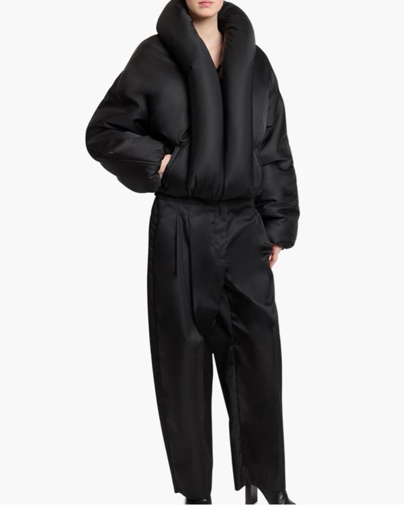 Alaia Taffeta Padded Bomber Jacket - Image 2
