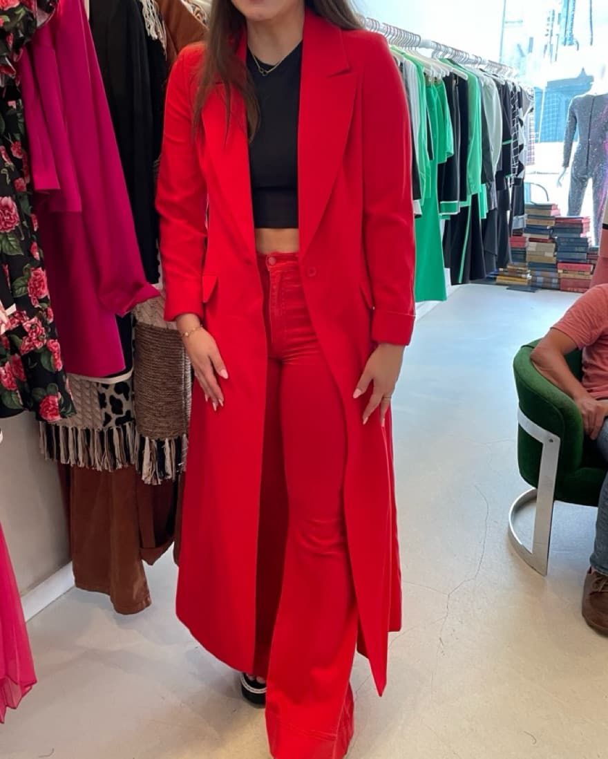 Red Alice + Olivia Duster Trench Coat!  - Image 3