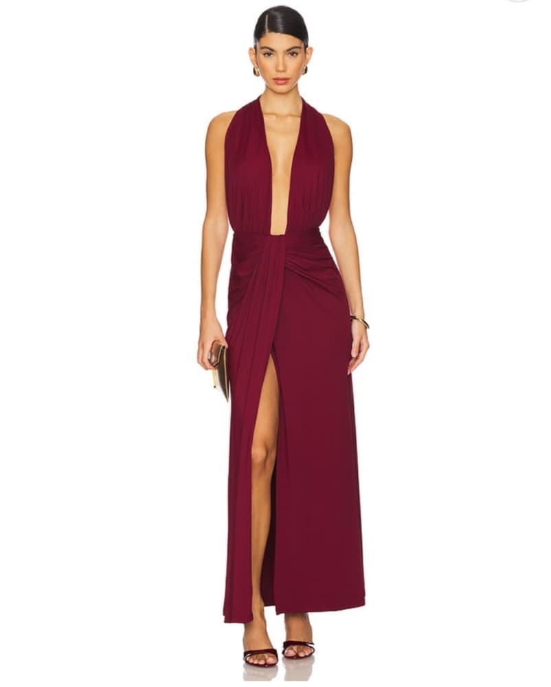 SNDYS Revolve Cantarios Dress In Maroon - Image 1