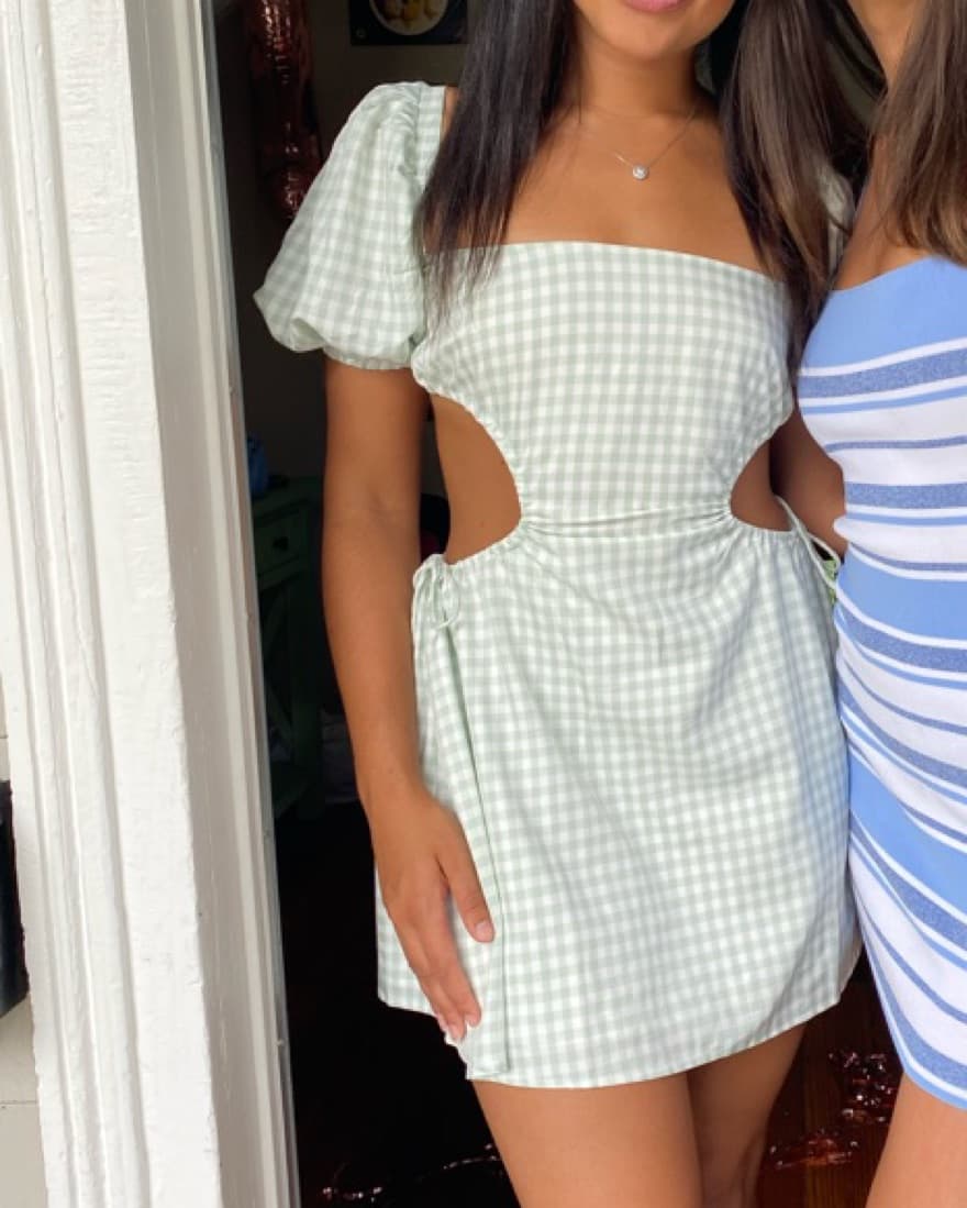 Green Cut Out Dress - Image 2