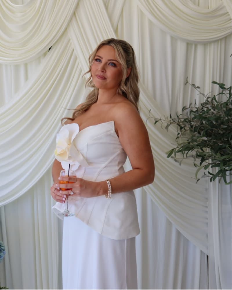 White Detailed Dress  - Image 3