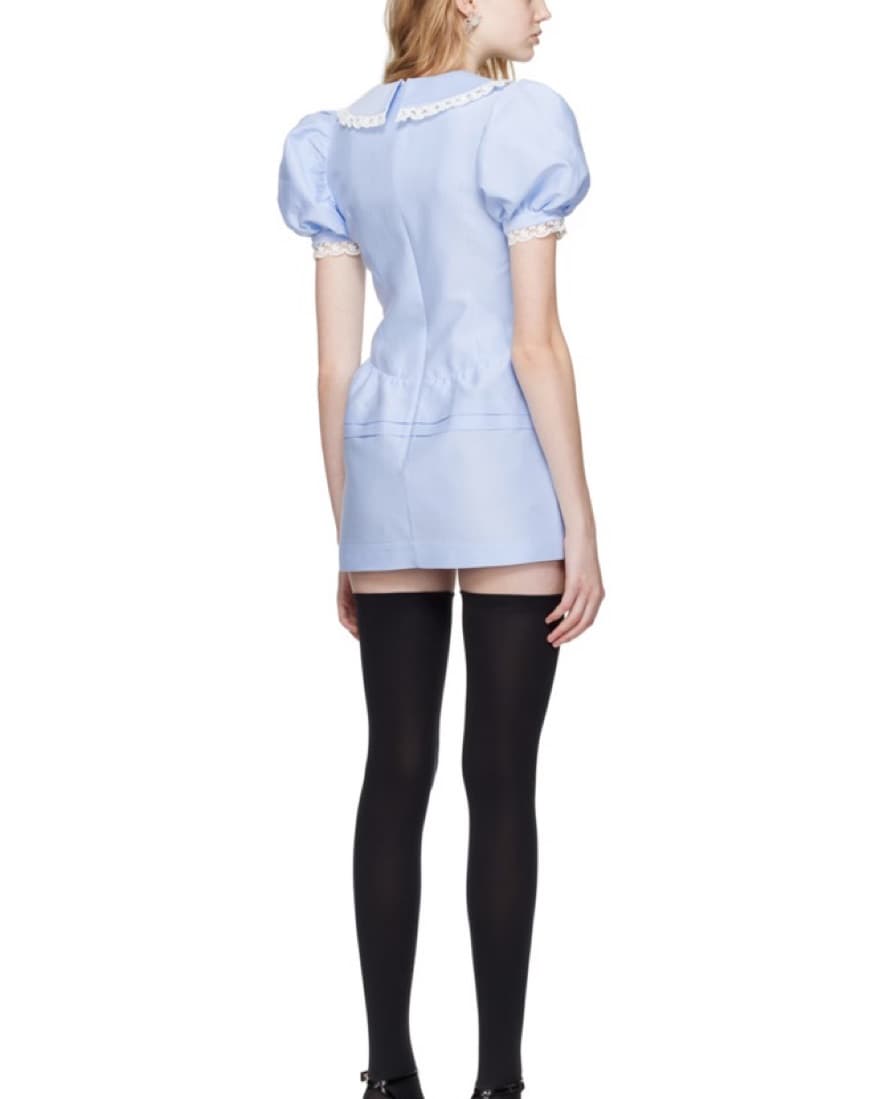  SHUSHU/TONG Blue Puff Minidress - Image 3