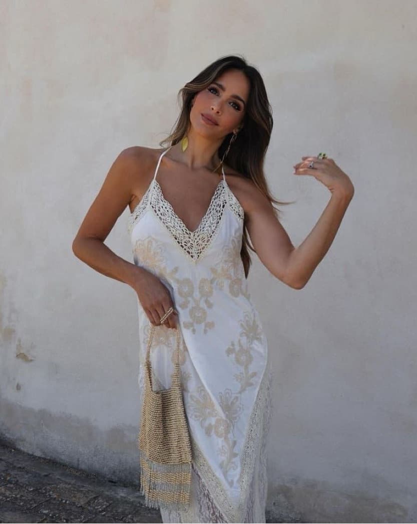 White Satin Dress - Image 1