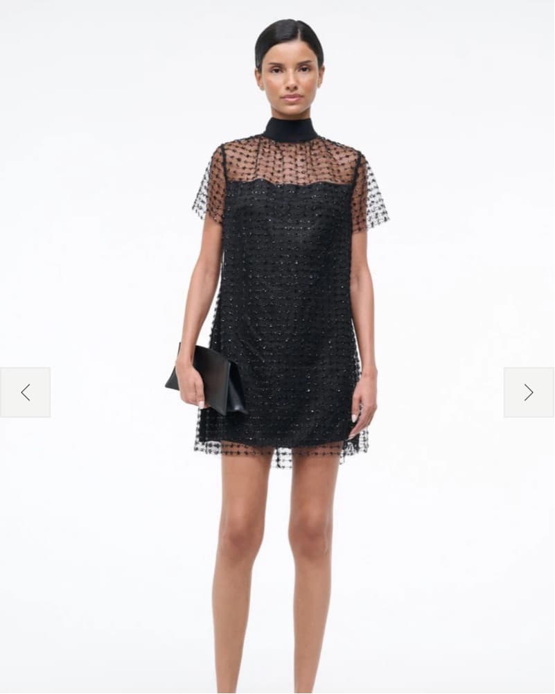 STAUD Mini Ilana Dress Stardust Onyx  - Image 2