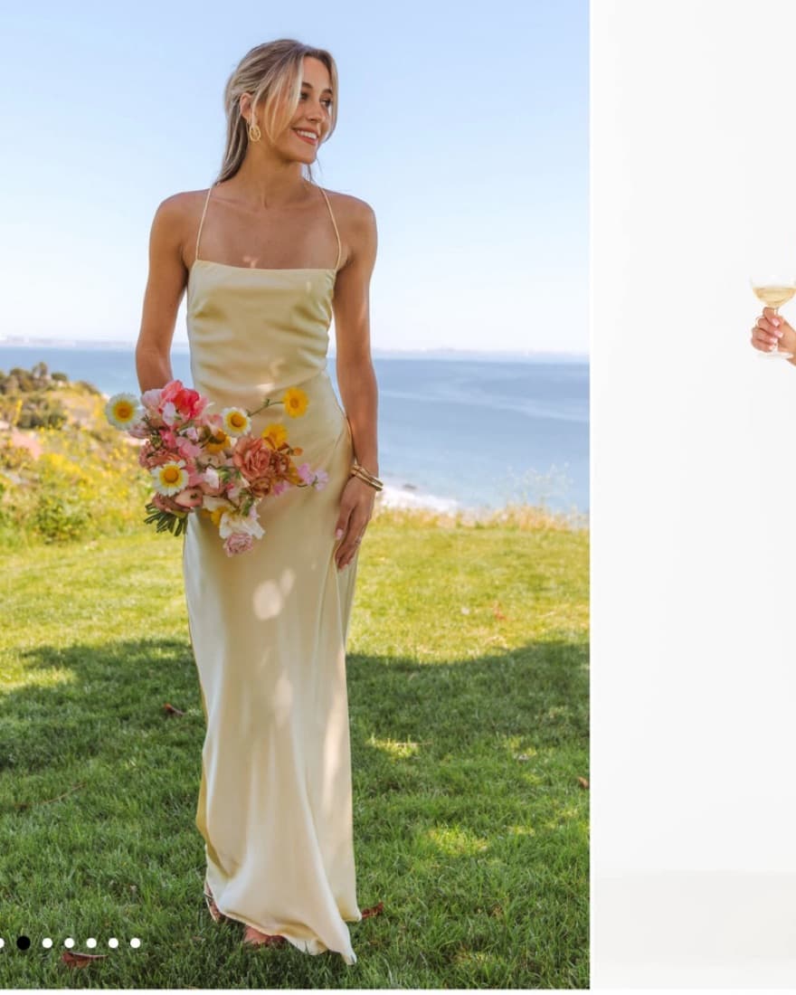 Dani Slip Dress Yellow - Image 1