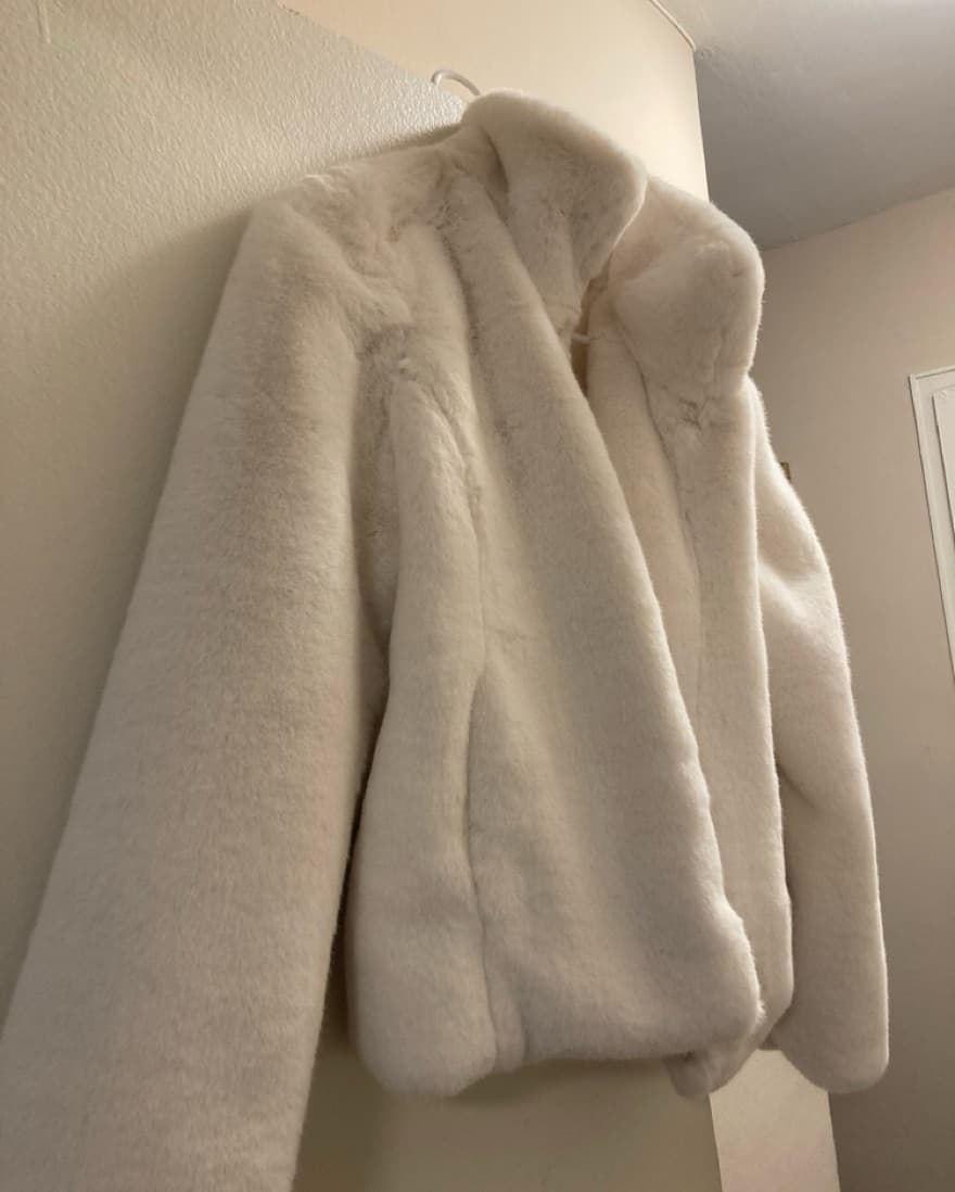 Faux fur White Ivory Medium Jacket  - Image 1