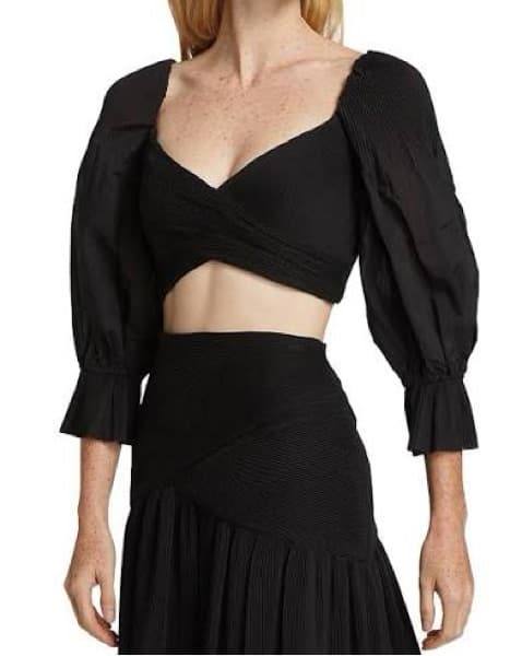 Puff Sleeve Cropped Top - Image 2
